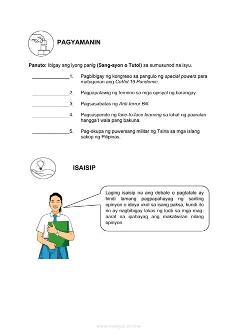 Kapakanan ng studeyante in English with examples .